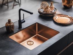 Outlet Return Pure.Sink Prestige Spüle 50x40 cm PVD Kupfer 10mm Radius Unterbau, Flachbau und Aufbau PPG5040-62
