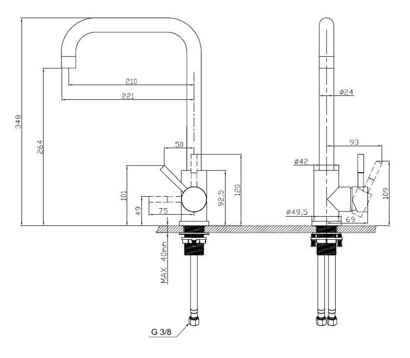 Pure.Sink Elite Steel Pure Küchenarmatur PVD Kupfer PS8010-62