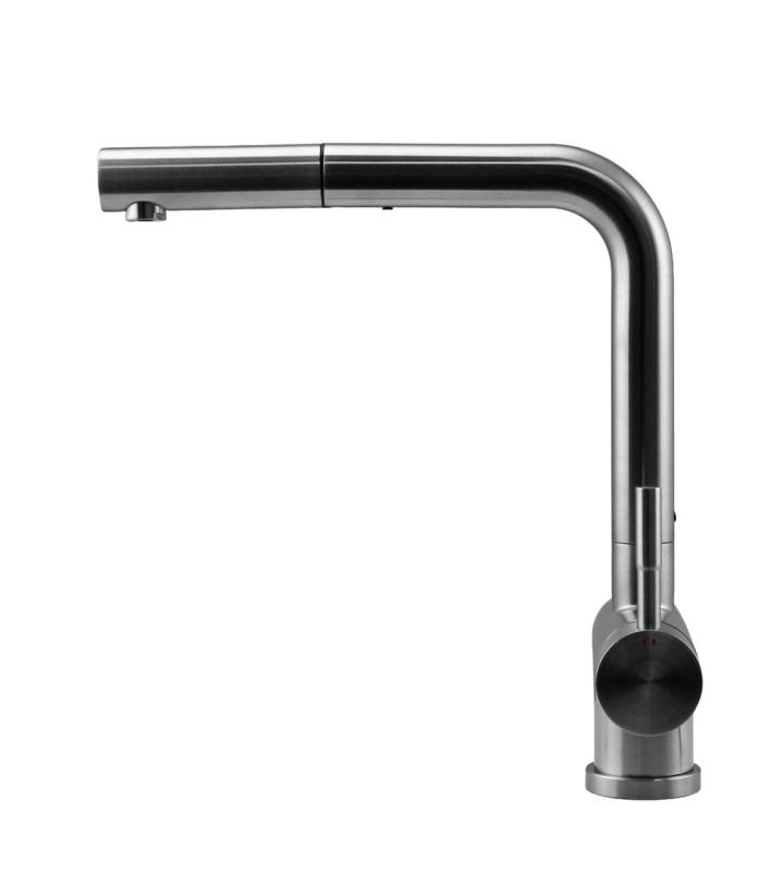 Pure.Sink Elite Steel Pulse-S Küchenarmatur Edelstahl mit ausziehbarem Auslauf und Sprühfunktion PS8500-02