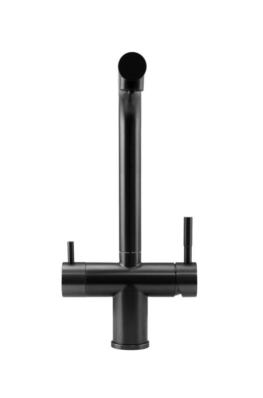 Pure.Sink Elite Steel Clear-S PVD Gun Metal 3-Wege Küchenarmatur mit Ausziehbarem Auslauf und Gefiltertem Wasser PS8120-61