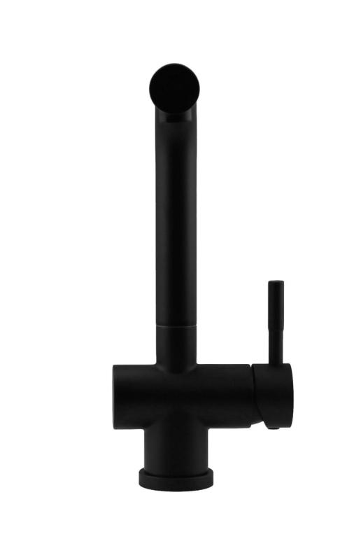 Pure.Sink Elite Steel Pulse-S Küchenarmatur Matt Schwarz mit ausziehbarem Auslauf und Sprühfunktion PS8500-10