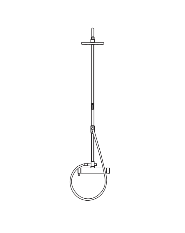 MURO TUA Duschkombination mit Thermostat und Regendusche Chrom M1.B11TH.CR