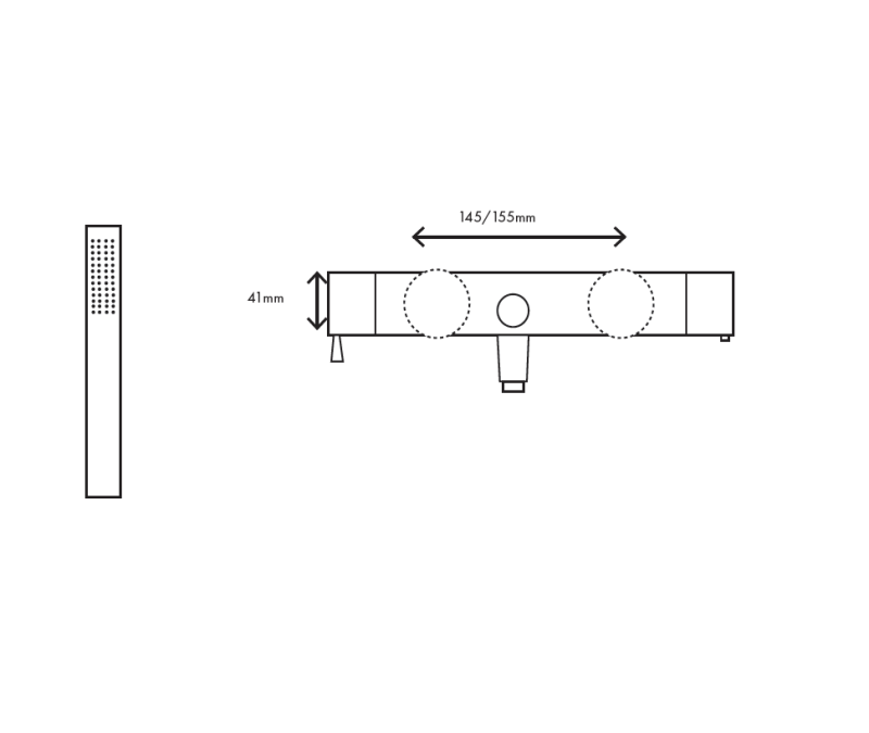 MURO TUA Badthermostat mit Handbrauseset Chrom M1.B2TH.CR