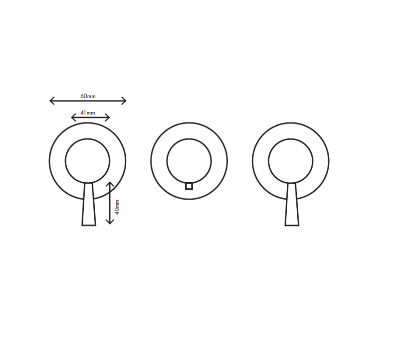 MURO TUA Einbau-Duschthermostat mit 2 Absperrhähnen, Chrom M1.B34T.R.CR