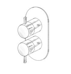 MURO TUA Wand-Einbau-Mischbatterie mit 3-Wege-Umsteller Chrom M1.B33.S.CR