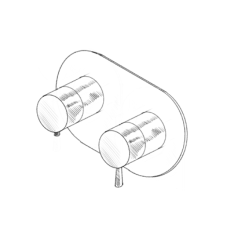 MURO TUA Einbau-Duschthermostat mit 2 Ausgängen, Chrom M1.B32T.S.CR