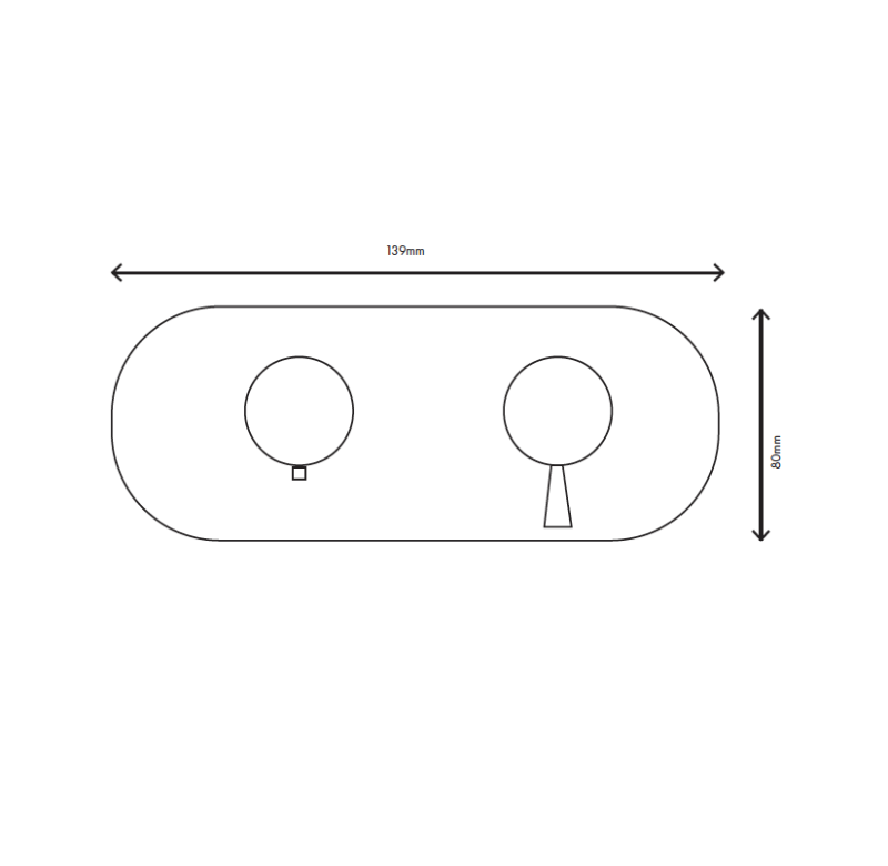 MURO TUA Einbau-Duschthermostat mit 2 Ausgängen, Chrom M1.B32T.S.CR