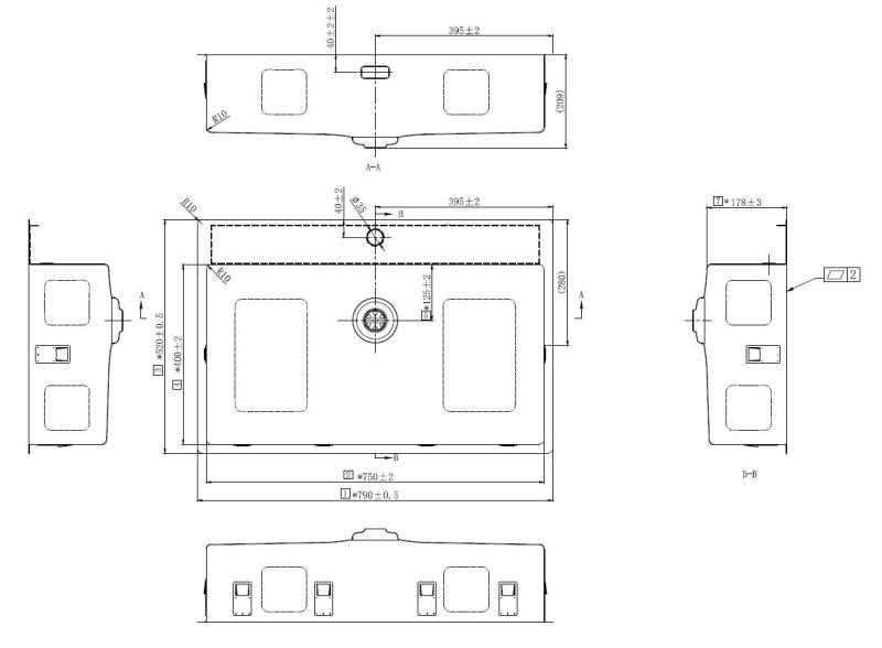 Pure.Sink Exclusivo Große Edelstahlspüle 75 x 40 cm, Tapwing mit Armaturenloch BB7540T-02