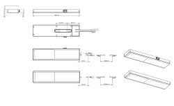 Indux Nivo Küchenaufsatz LED-Set 3x3 W mit Zentralschalter Alu-Optik 1208972334