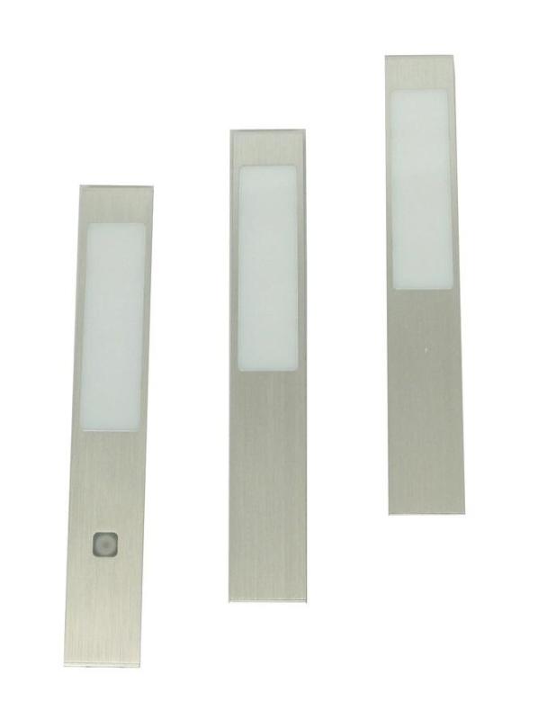 Indux Nex Küchenaufbau LED-Set 3x3 W mit integriertem Touch-Dimmschalter Aluminium 1208972335
