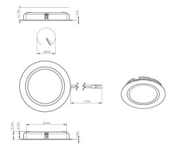 Indux Luma Einbauküche Multi Tone LED Spot Schwarz 1208972403