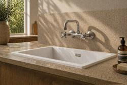 Aquanello Heritage Ascot Klassische Küchenwandarmatur mit obenliegendem Auslauf, Chrom CR-4110-HA