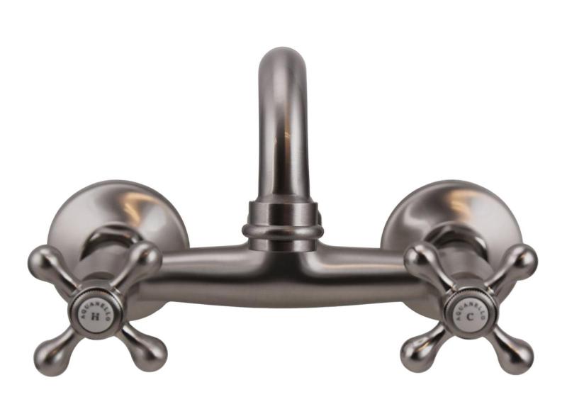 Aquanello Heritage Ascot Klassischer Küchenwandhahn mit Auslauf oben aus Edelstahl NB-4110-HA