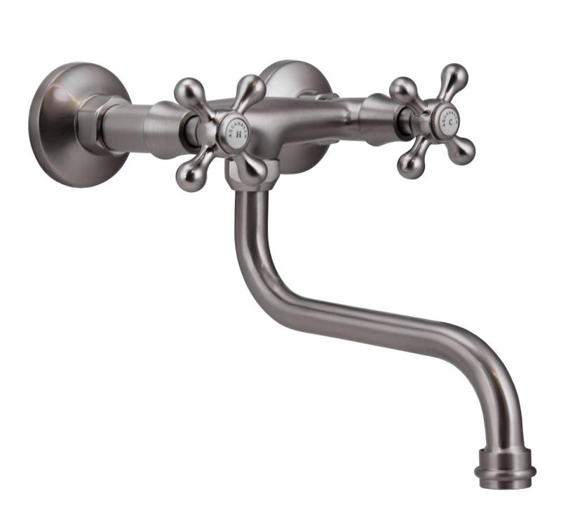 Aquanello Heritage Ascot Klassischer Küchenwandhahn aus Edelstahl NB-4111-HA