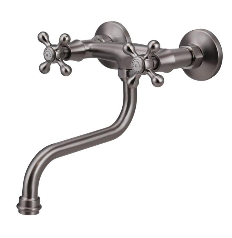 Aquanello Heritage Ascot Klassischer Küchenwandhahn aus Edelstahl NB-4111-HA