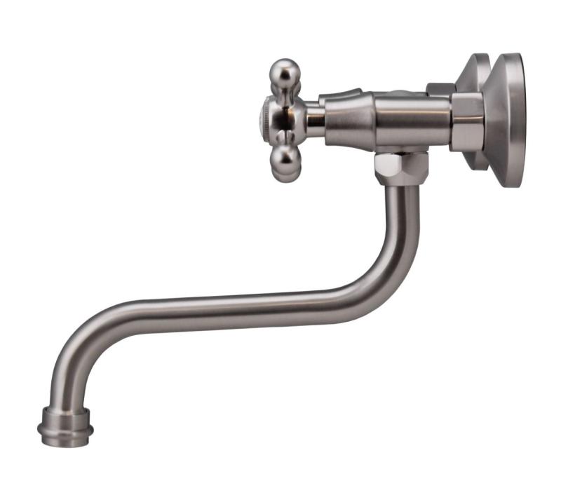Aquanello Heritage Ascot Klassischer Küchenwandhahn aus Edelstahl NB-4111-HA