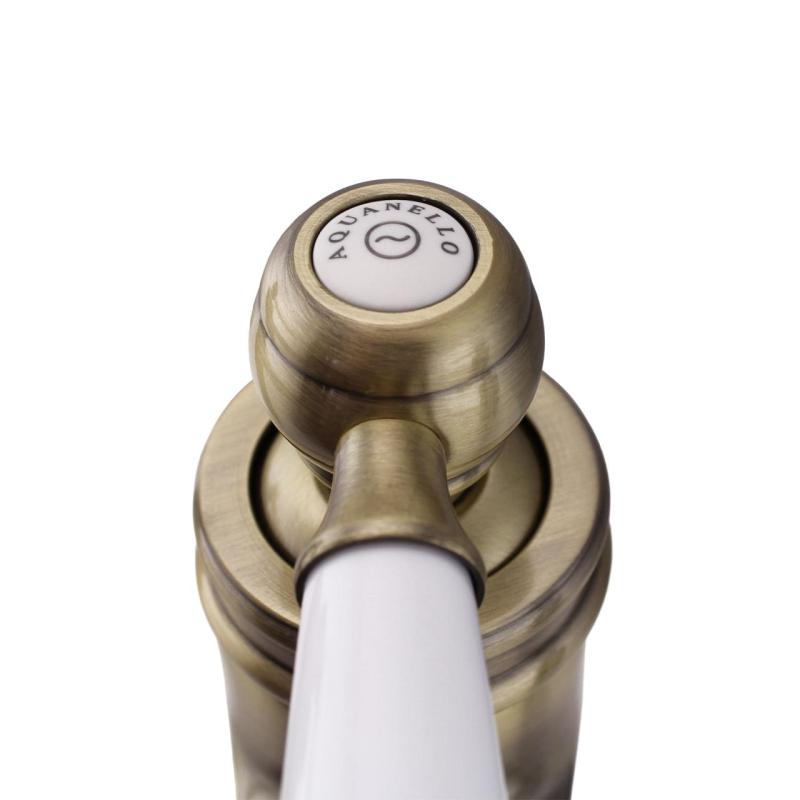 Aquanello Heritage Manor Klassischer nostalgischer Waschtischmischer Bronze BN-1001-HM