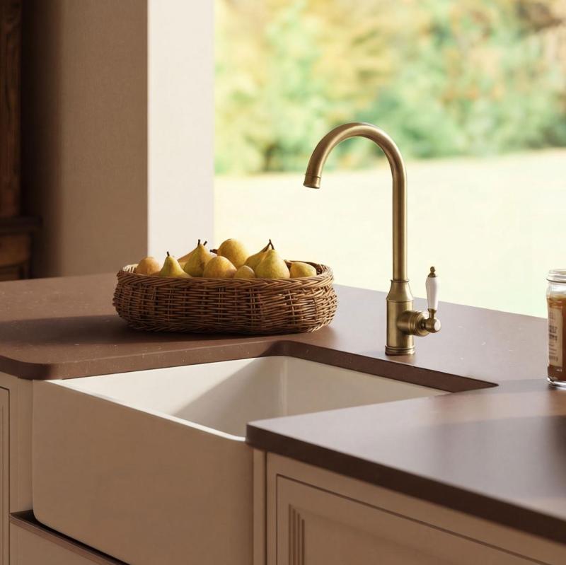 Aquanello Heritage Manor Klassische Küche – Nostalgischer Küchenarmatur in Bronze BN-9001-HM