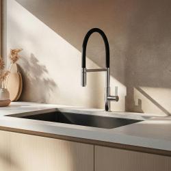 Ausmann Lavea Chrom Küchenarmatur mit Schwenk- und Flexauslauf 1208972568