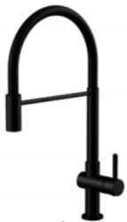 Aquanello Gastro Küchenarmatur mit flexiblem Auslauf, schwarz BL-4400-GT