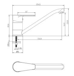 Aquanello Casa Einhebel-Küchenarmatur, schwarz, BL-1203-CS