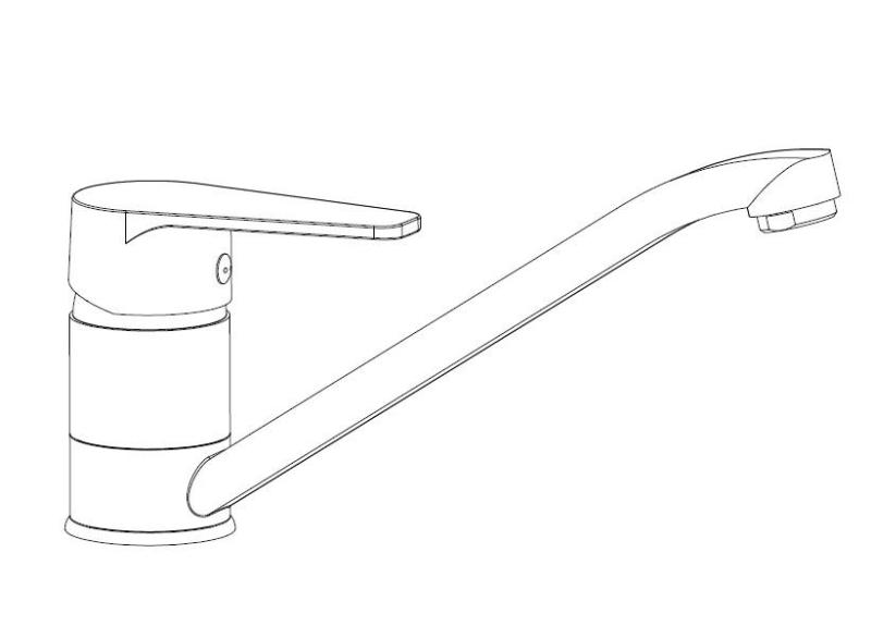 Aquanello Casa Einhebel-Küchenarmatur, schwarz, BL-1203-CS