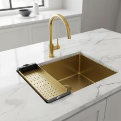 Pure.Sink Prestige-Einsatz für Spülbecken, Gold  PPGCL40-60
