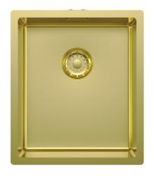 Pure.Sink Comfort PVD-Spülbecken in Gold, 34 x 40 cm, für Unterbau, Flachbau und Aufsatzmontage, PCM3440-60