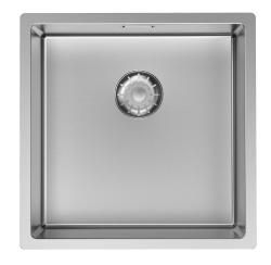 Pure.Sink Comfort Edelstahlspüle 40 x 40 cm, 10 mm Radius, für Unterbau, Flachbau und Aufsatzmontage PCM4040-02