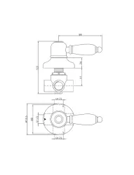Huber Croisette Umlenkventil Chrom 1/2 653.CS01H.CR