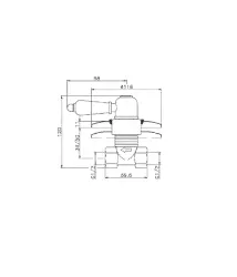 Huber Croisette Einbau-Absperrventil Chrom CS00031021