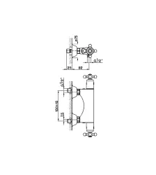 Cisal Arcana Ceramic Thermostatic Duscharmatur Chrom AC00045121