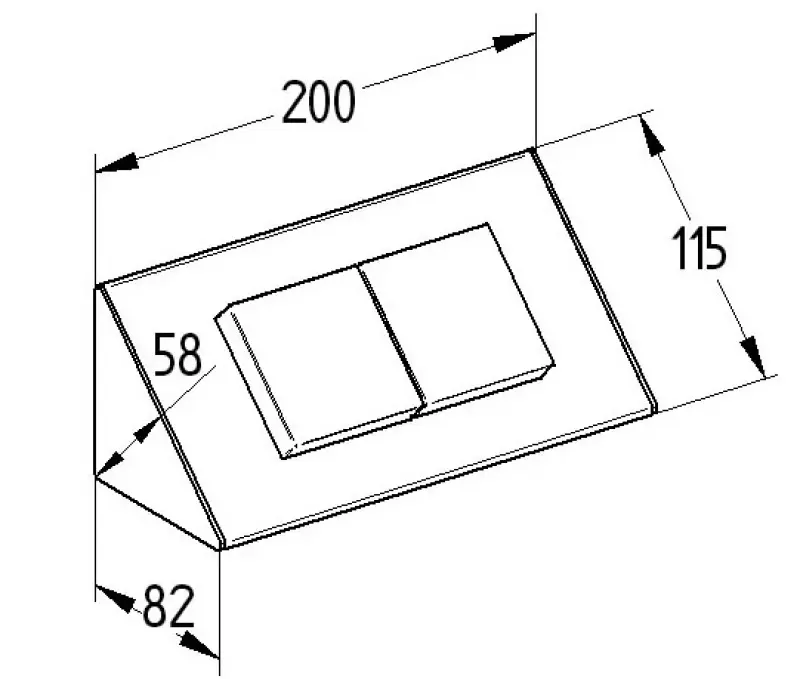 Leiste mit 2 Steckdosen mit Klappdeckel, Erdung Typ F, ST3900ST